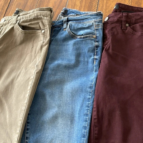 Buffalo Jeans 3 pair bundle size 6 / 28 green blue burgundy - Picture 10 of 16
